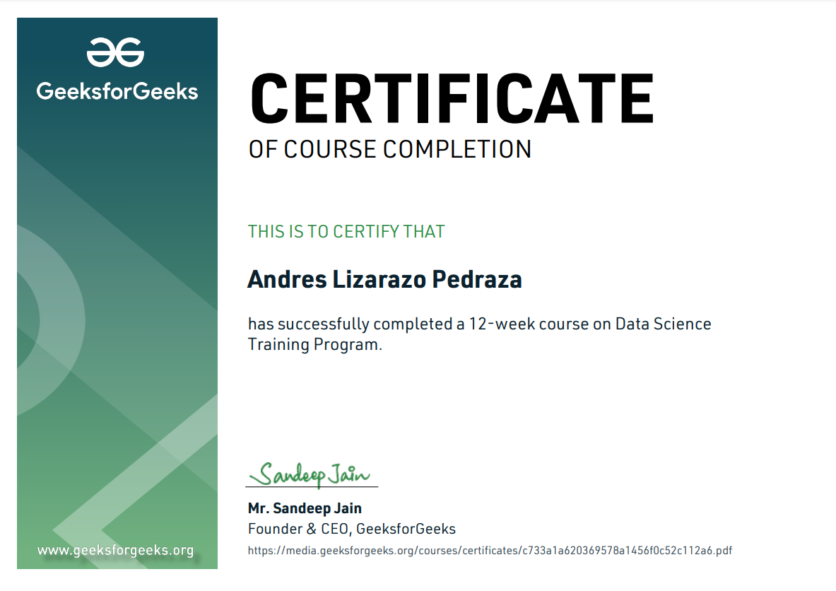 Data Science Trainign Program